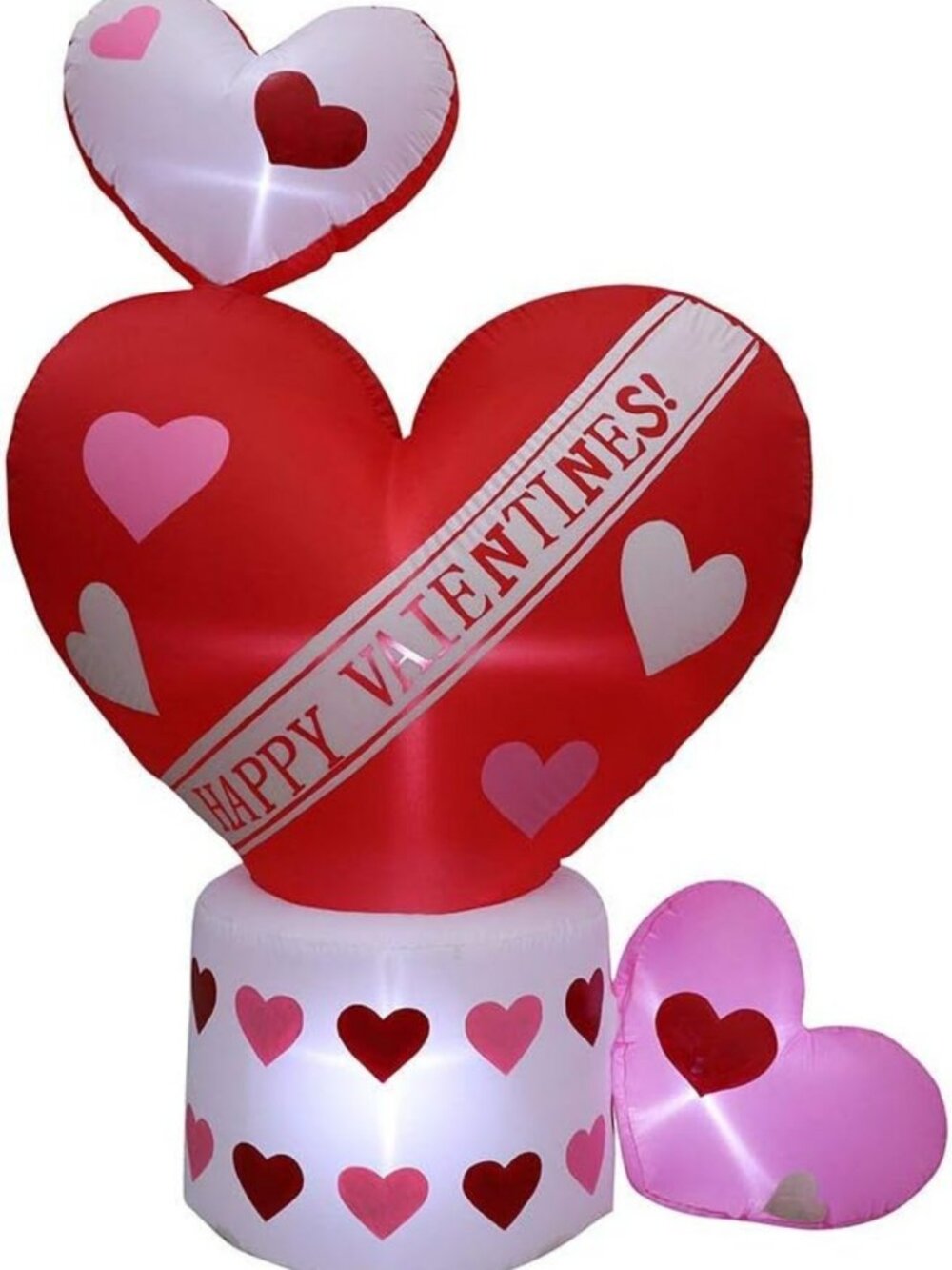 6ft Inflatable Valentine's Day Hearts Yard Decoration - Festive Blow Up Scene